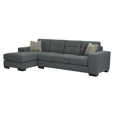 Contemporary Sectional Sofa with Right Arm Facing Chaise